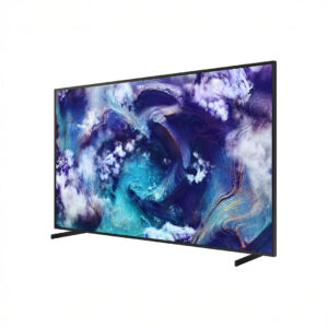 Colorful abstract design on modern flat-screen TV.