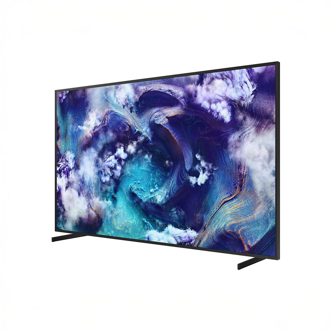 Colorful abstract design on modern flat-screen TV.