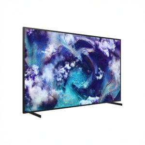 Modern television with abstract colorful screen display