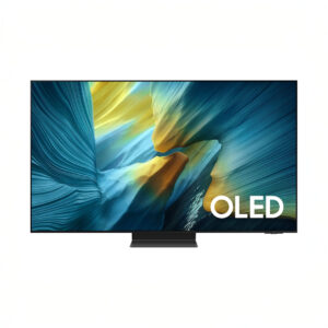 OLED TV with vibrant abstract display