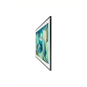 Side view of framed artwork on wall.