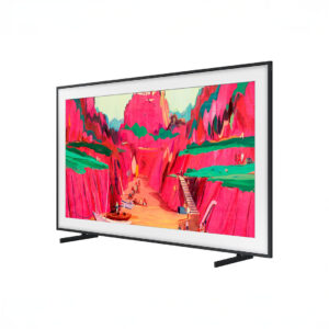 Smart TV displaying colorful landscape artwork