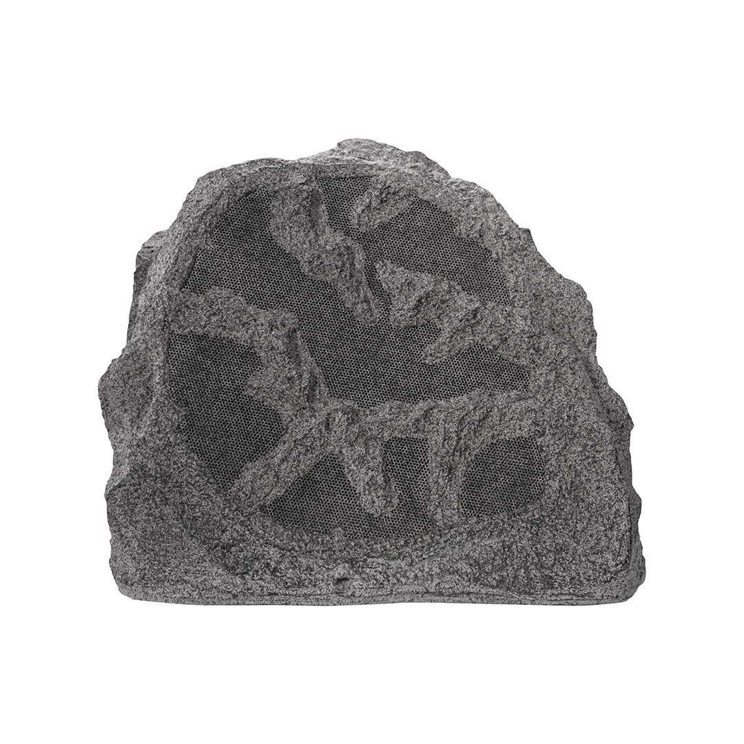Rock-shaped outdoor speaker with textured surface