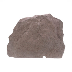 Large brown rock on white background