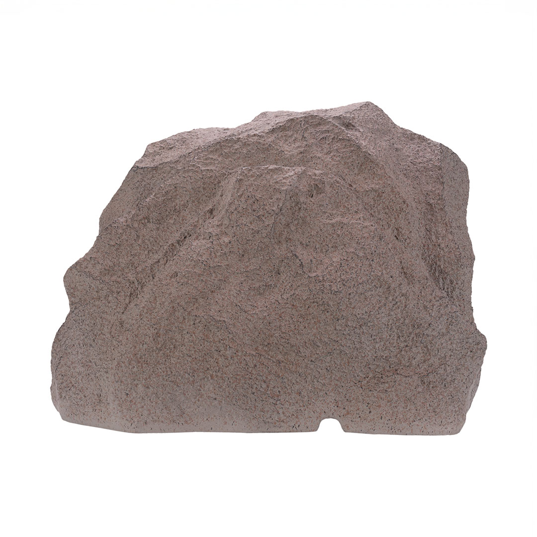 Large brown rock on white background