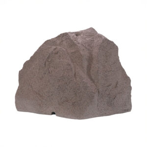 Large, jagged gray rock on white background.