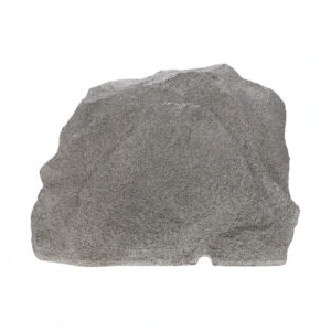 Large gray rock on white background.