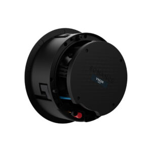 Black in-ceiling speaker side view
