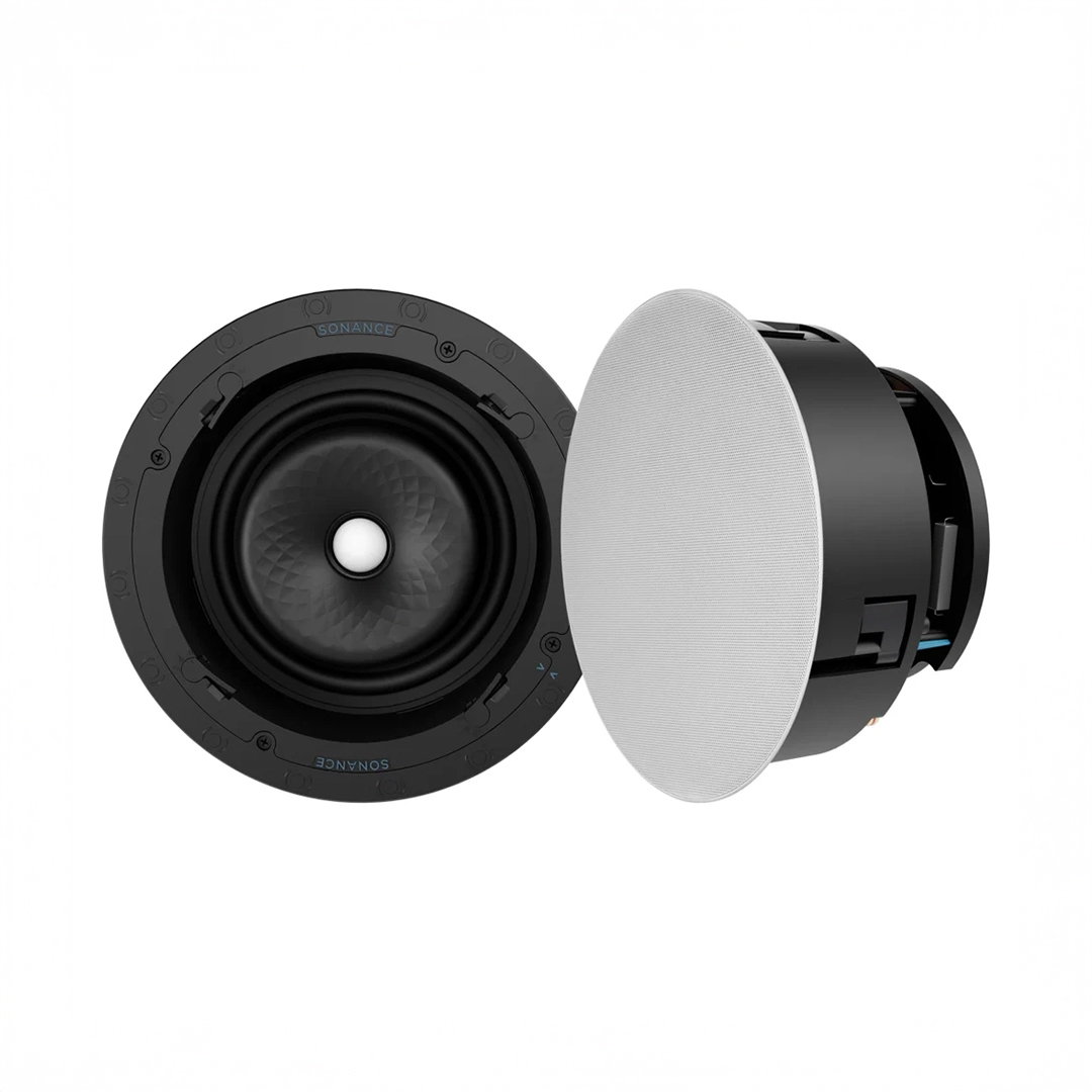 Round ceiling speakers with grille cover