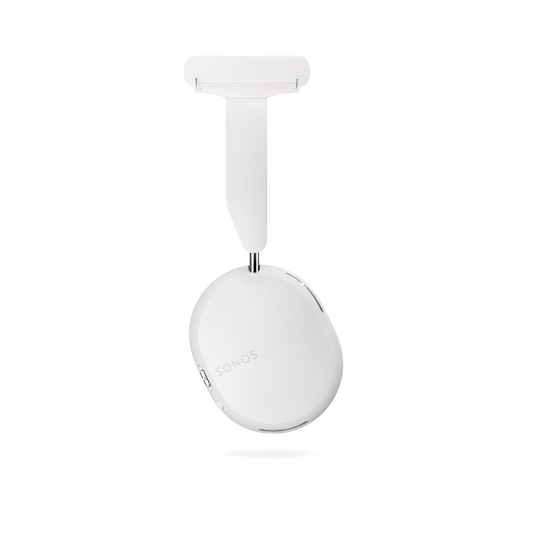 White Sonos ceiling speaker mount.