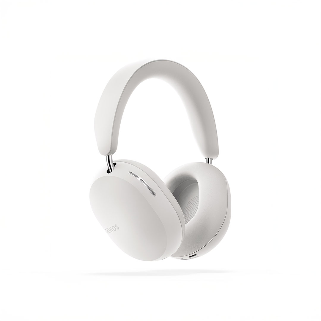 White wireless headphones with modern design