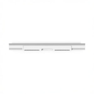 Wall-mounted white soundbar