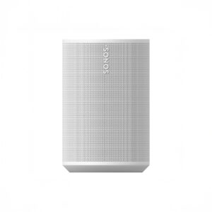 White Sonos speaker against plain background.
