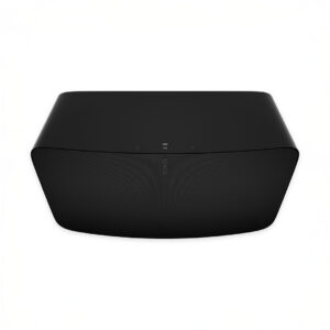 Black wireless smart speaker, modern design