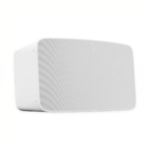 White wireless speaker with sleek design
