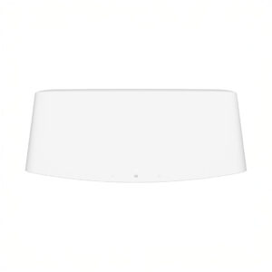 White modern lamp shade on blank background.