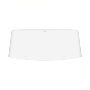 White curved floating shelf, minimal design