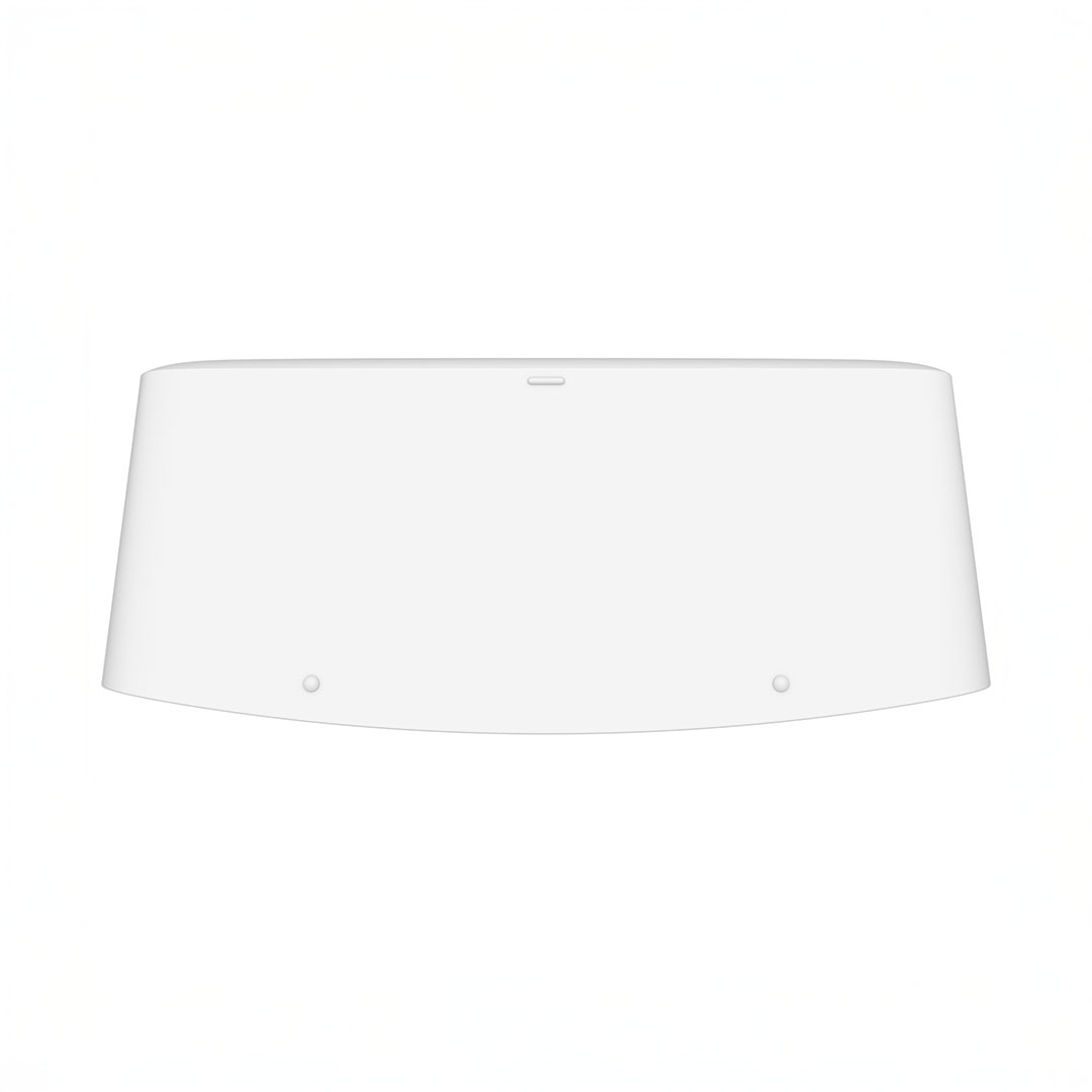 White curved floating shelf, minimal design