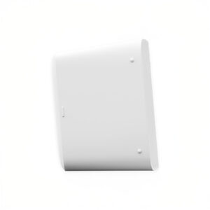 Side view of white PlayStation 5 console.
