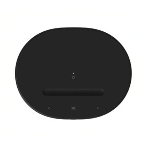 Black smart speaker with touch controls