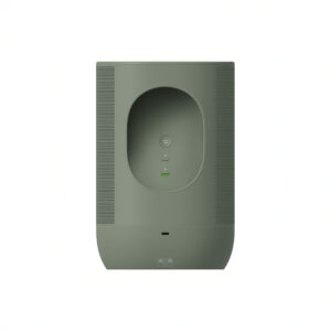 Front view of green wireless speaker