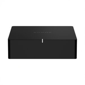 Black Sonos audio device front view.