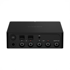 Sonos audio device with multiple input and output ports.