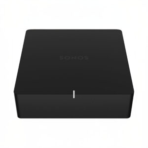 Black Sonos audio device, sleek and modern design.