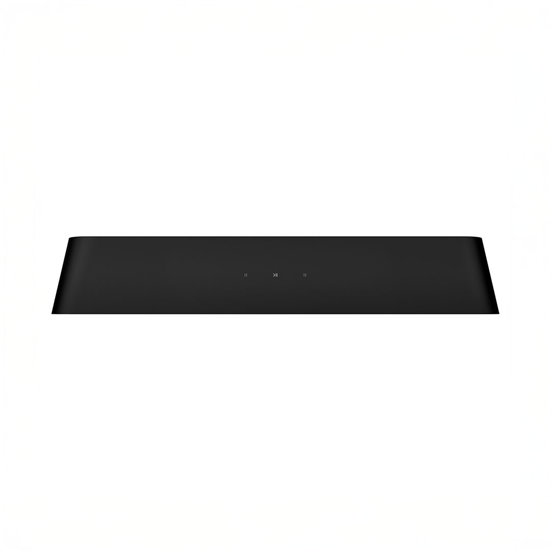Black soundbar on white background