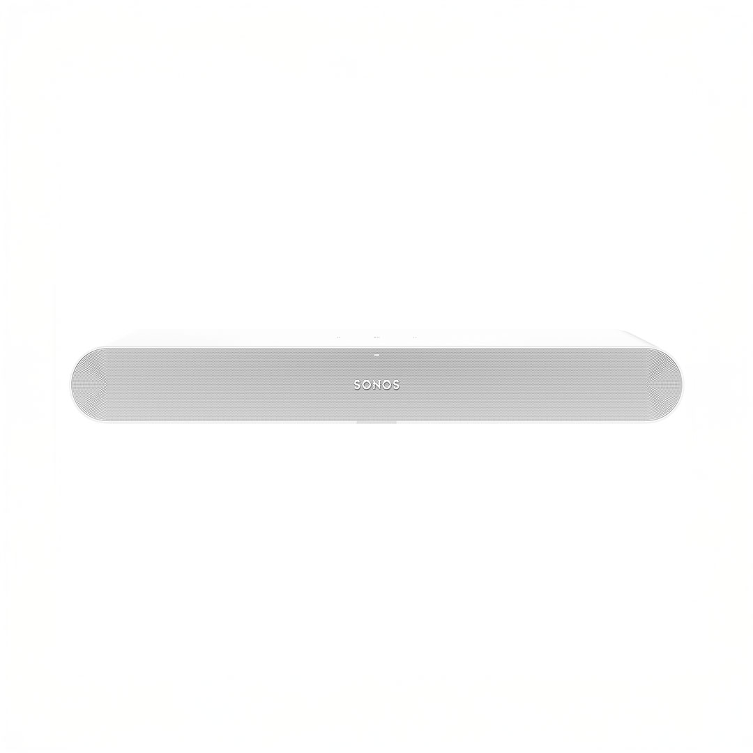 White Sonos soundbar front view.