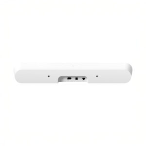 White soundbar with various ports on back