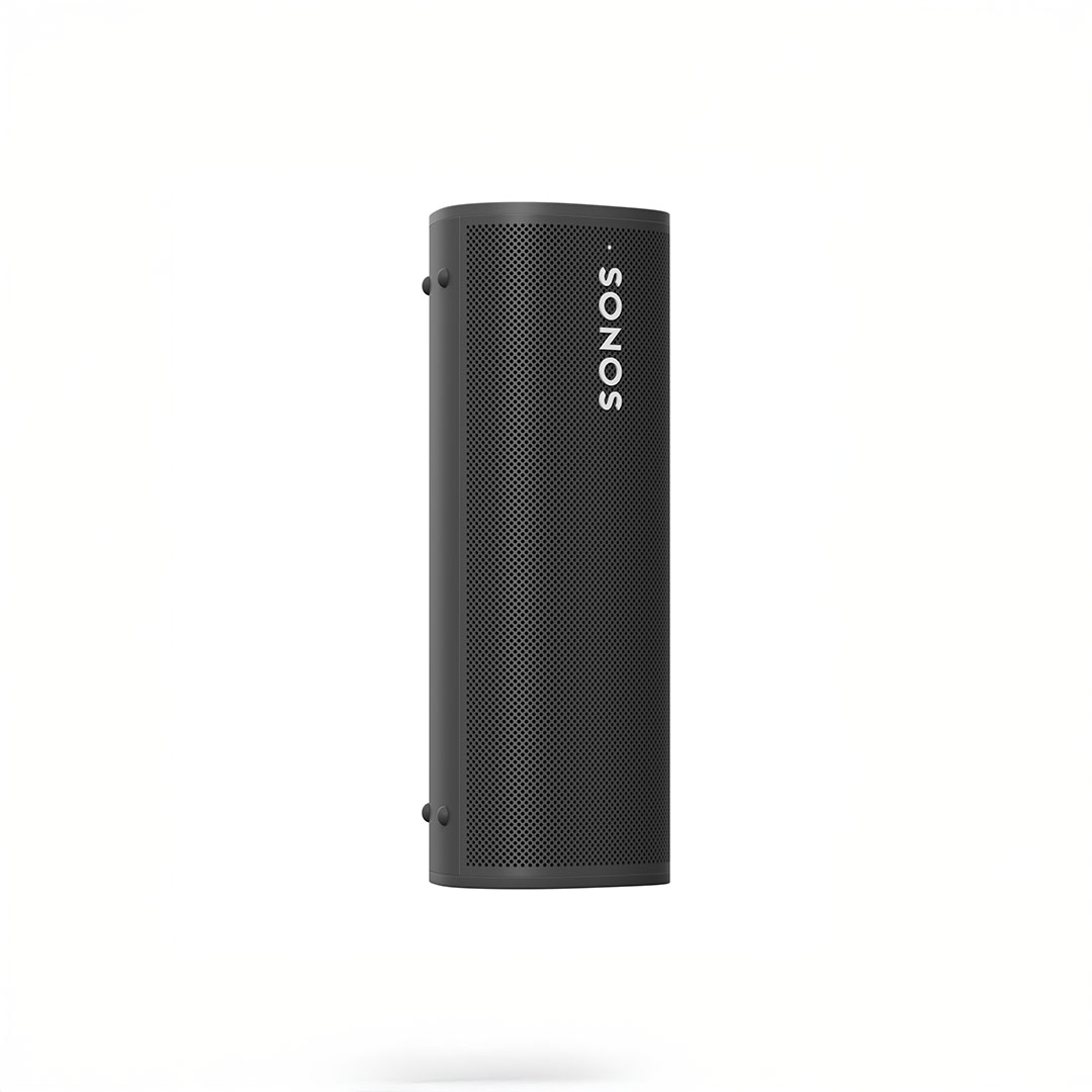 Black Sonos portable Bluetooth speaker