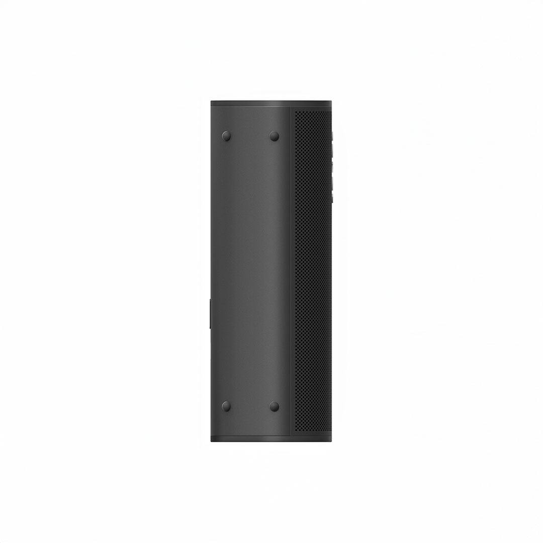 Black rectangular speaker on white background