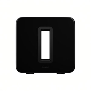 Black wireless subwoofer front view