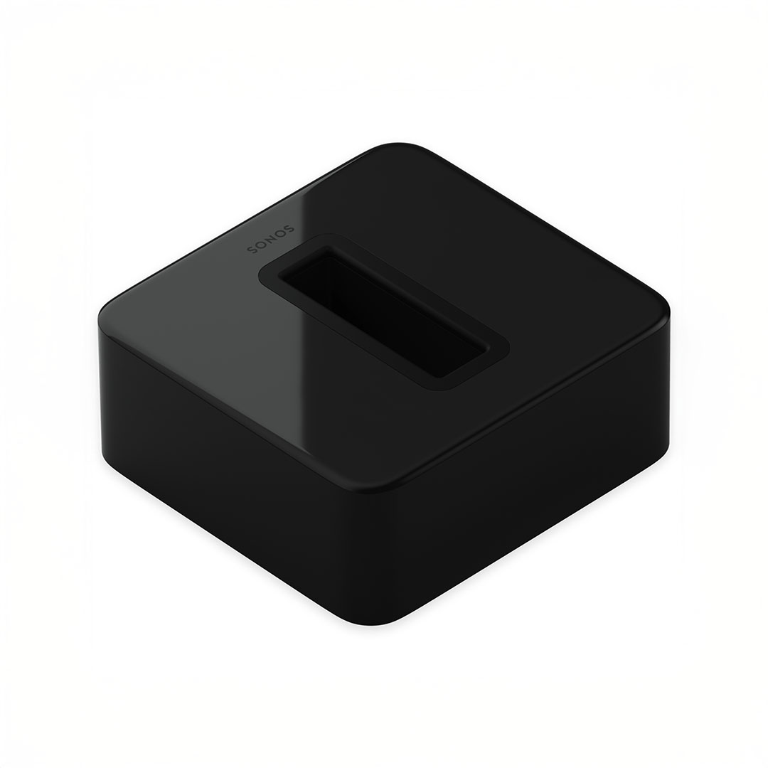 Black subwoofer speaker with sleek design