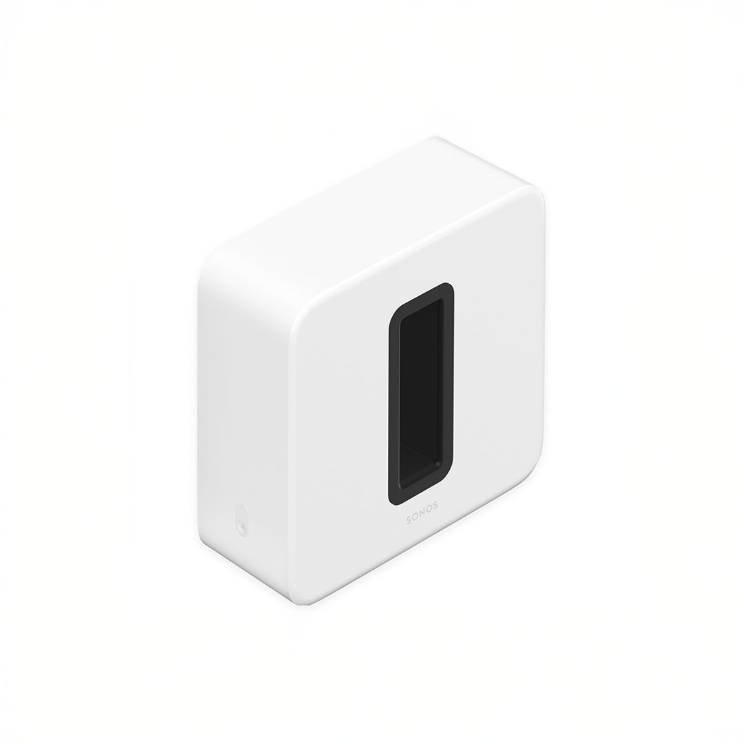 White rectangular wireless speaker