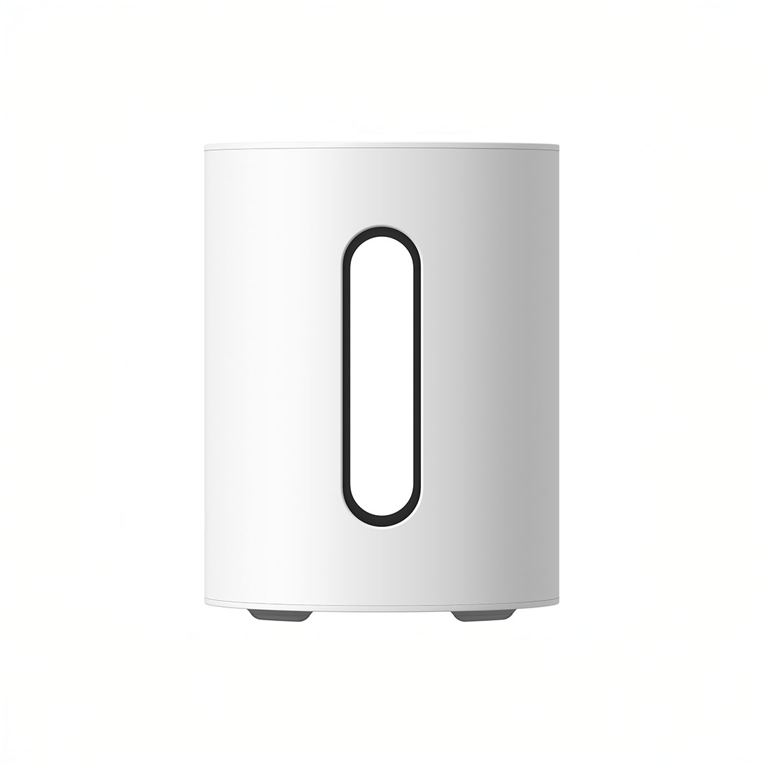 White cylindrical wireless router with vertical slot