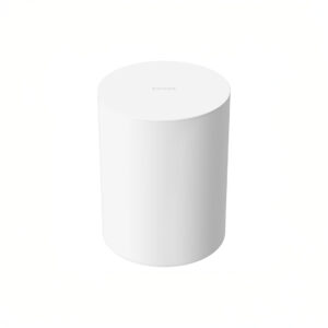 White Sonos wireless speaker on white background
