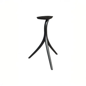 Modern black metal tripod stool
