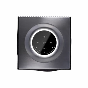 Modern audio amplifier with touch controls.