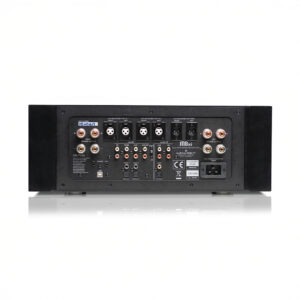 Back view of audio amplifier connections