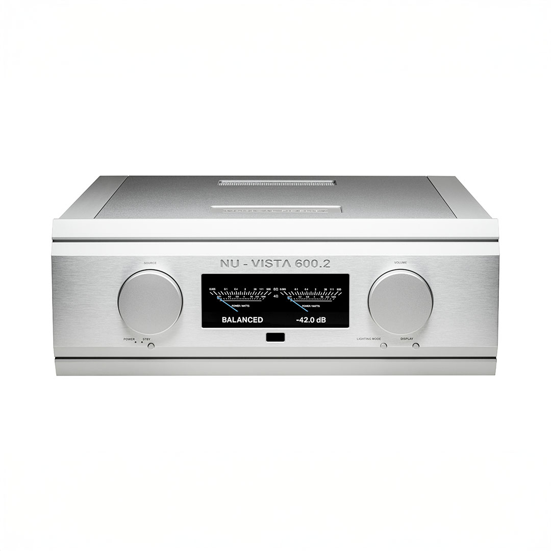 Nu-Vista 600.2 stereo amplifier front view