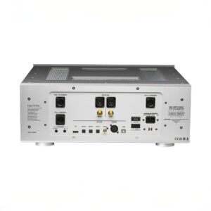 Back view of audio DAC with various inputs