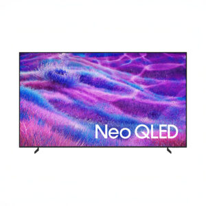 Samsung Neo QN80f QLED TV with colorful abstract display