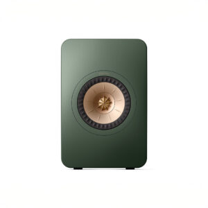 Green KEF LS50 Meta speaker front view