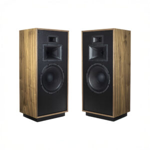 Pair of vintage wood-finish speakers