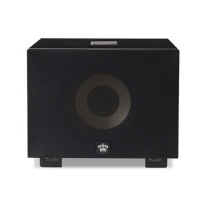 Black subwoofer speaker front view