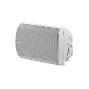 focal-100-od6-white-product-image-2 Focal 100 OD6 outdoor speaker in white, side view with bracket