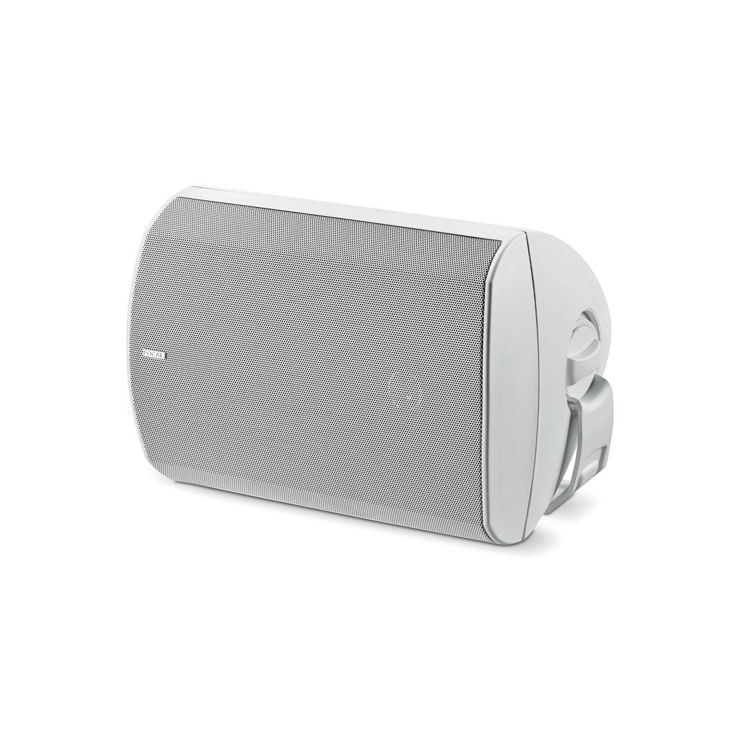 focal-100-od6-white-product-image-2 Focal 100 OD6 outdoor speaker in white, side view with bracket