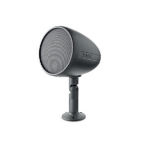 Focal Littora OD Sat 5 garden speaker in dark finish on a base